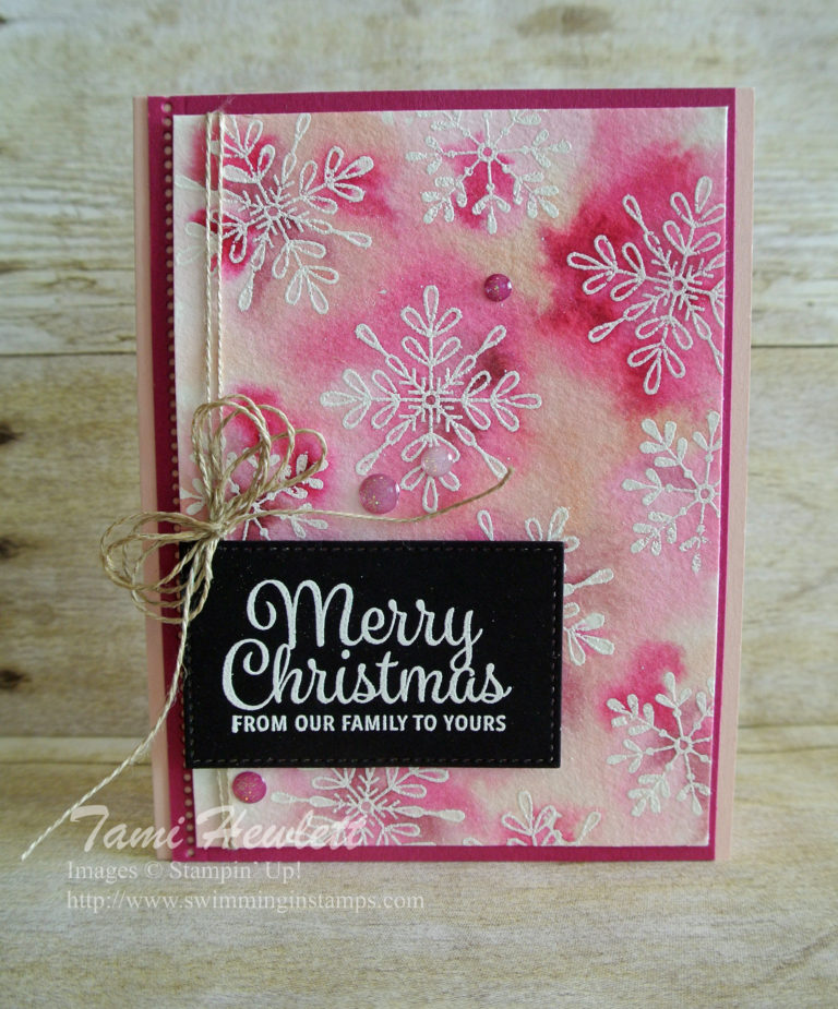 Snowflake Sentiments Snowflake Watercolor #GDP112 | Swimming In Stamps