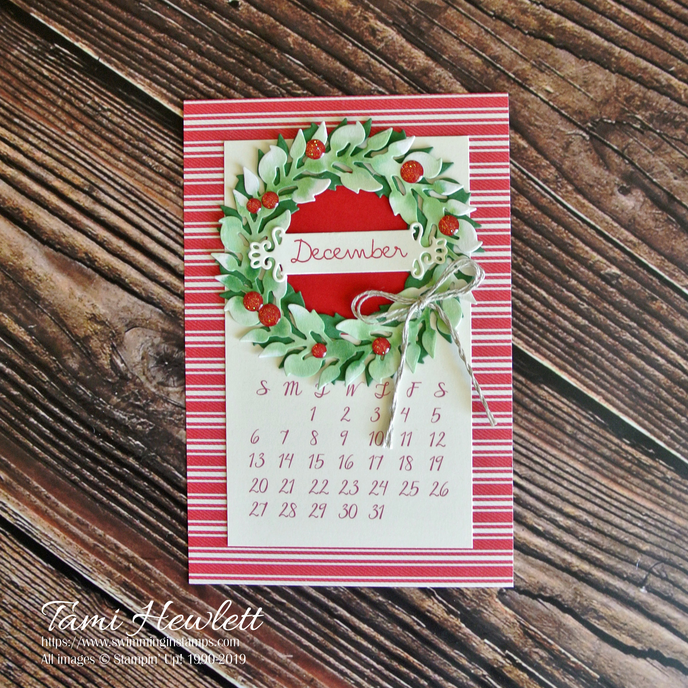 2020 December Desktop Calendar | Swimming In Stamps