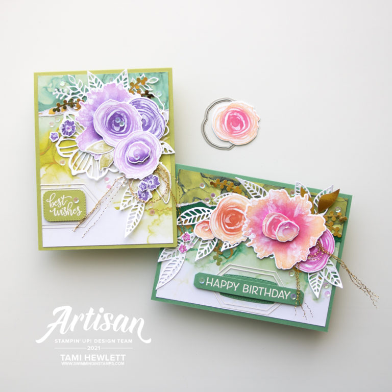 Stampin’ Up! Coloring Artistically Inked Stamps Swimming In Stamps