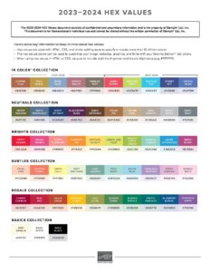 2023_AC_HEX_VALUE_CHART_US | Swimming In Stamps