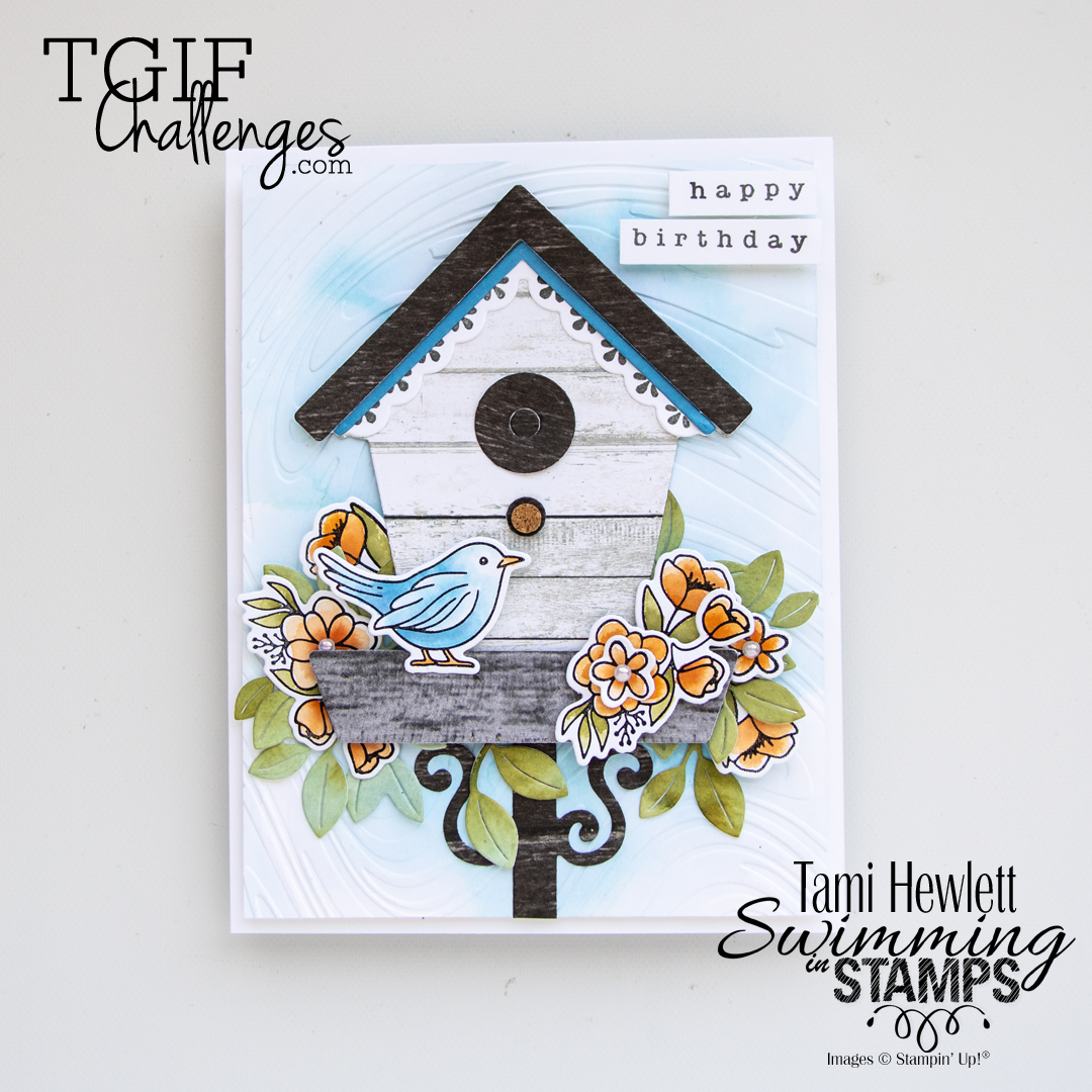 #TGIFC476 — Color Challenge with Country Birdhouse | Swimming In Stamps